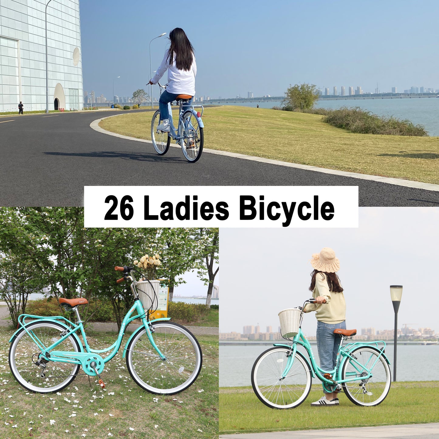 Ladys Bike, 7 Speed, Steel Frame, Multiple Colors