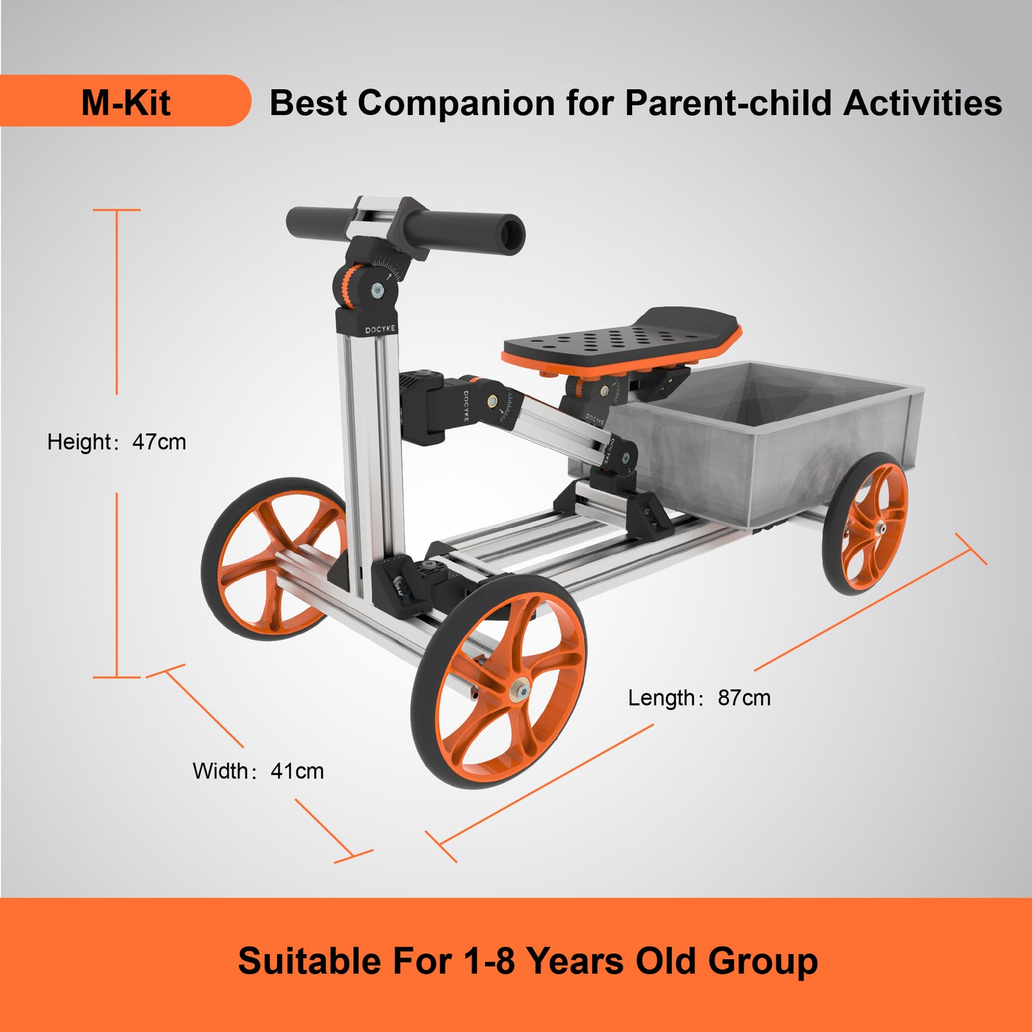 KidRock Buildable Kit 20 in 1 Kids Balance Bike No Pedal Toy for 1 to 6 Years Construction Construction Kit Kids Sit/Stand Scooter Most Popular M Kit (Non Electric)